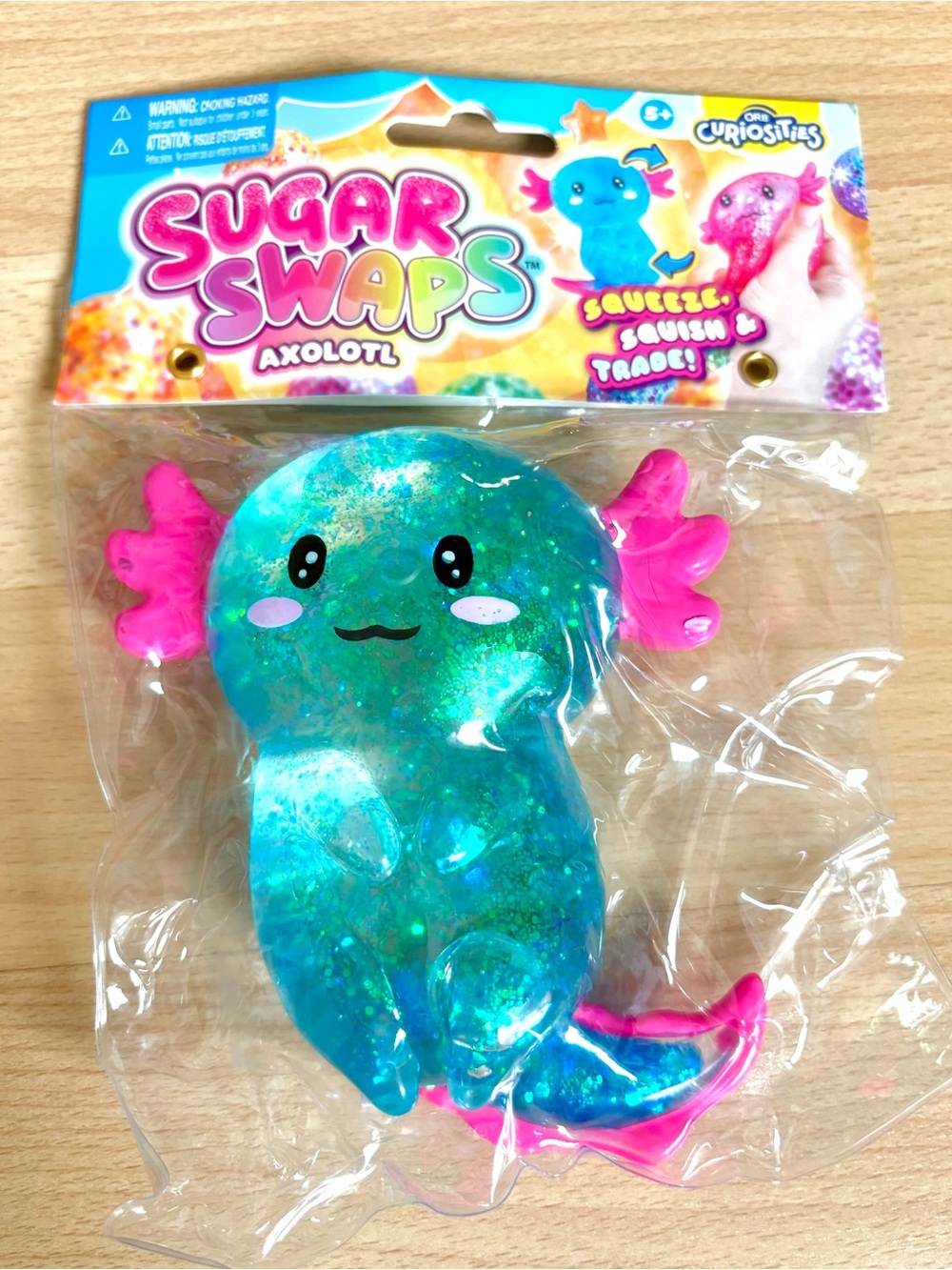 ORB Sugar Swaps Squishy Axolotl | Sensory Toy to Squeeze and Smoosh BLUE